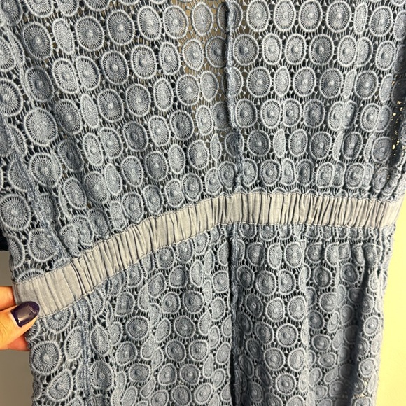 Vintage Vivienne Tam Crochet Lace  Adjustable Long Cardigan Dress n Pockets - S - Picture 15 of 16